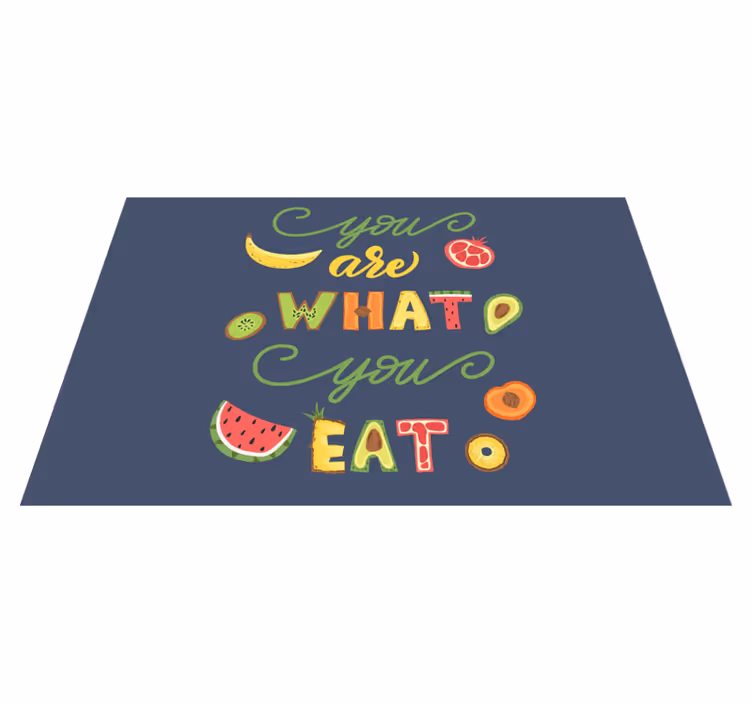 Set de table citation nourriture colorée - TenStickers