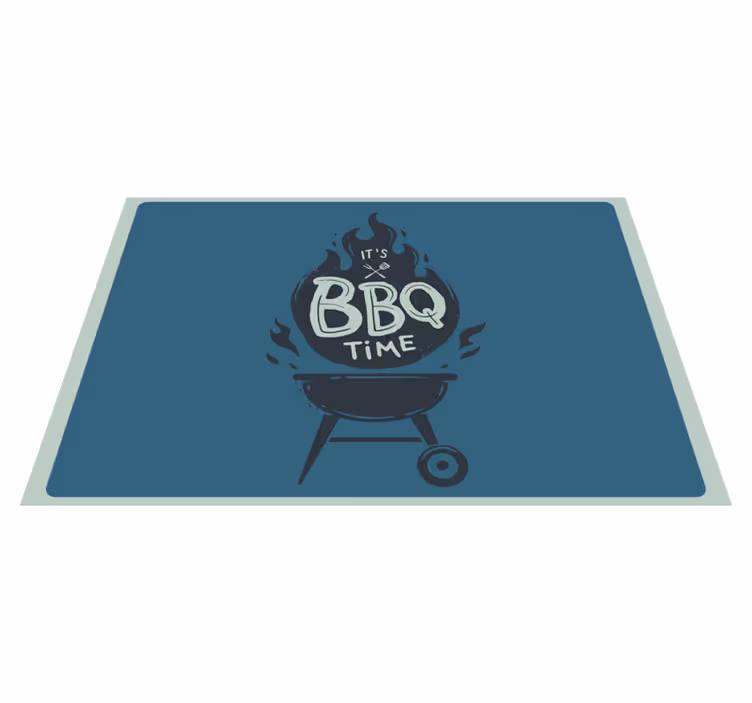 Set de table citation temps de barbecue flammes - TenStickers