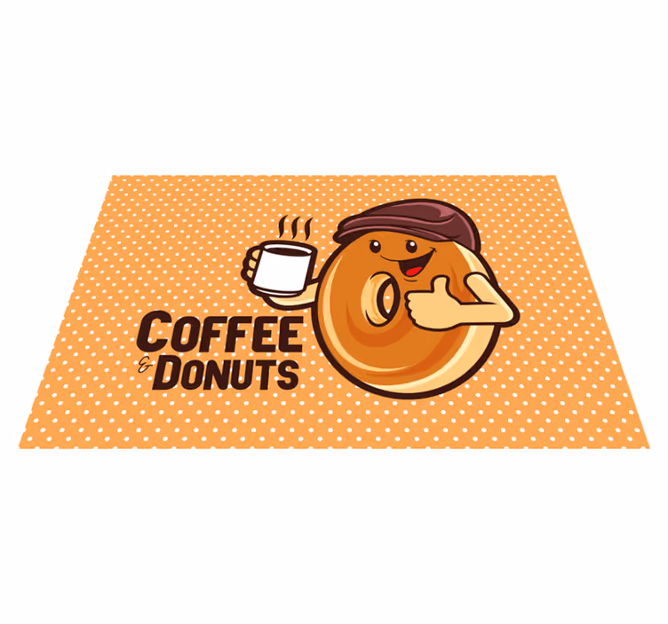 Set de table enfant personnage de beignet joyeux - TenStickers