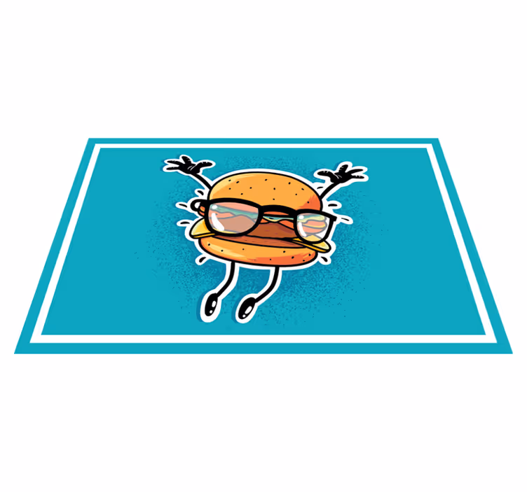 Set de table enfant personnage hamburger sautant - TenStickers