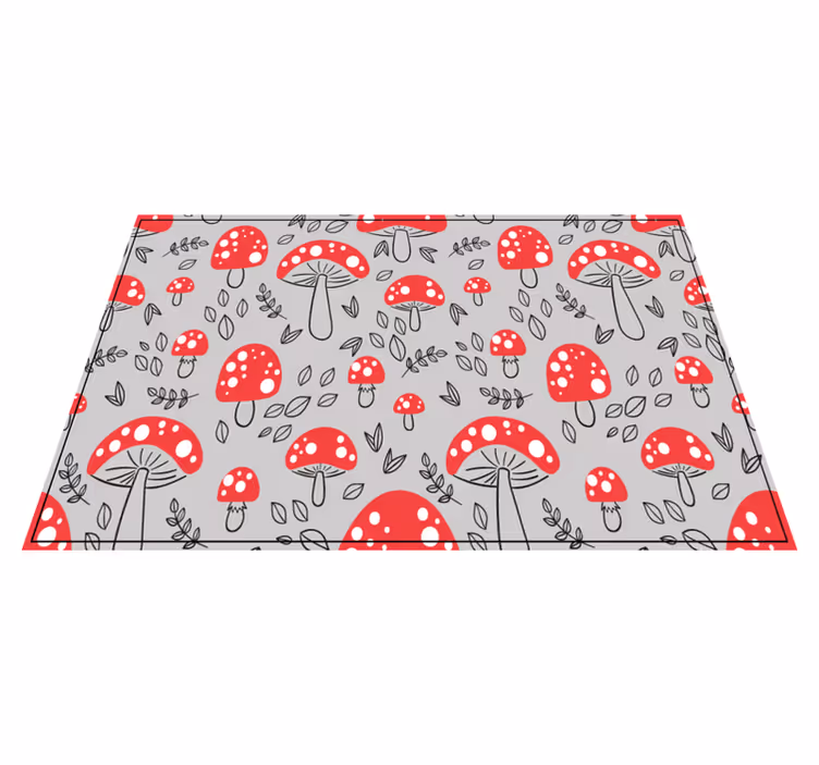 Set de table original motif de champignons rouges - TenStickers