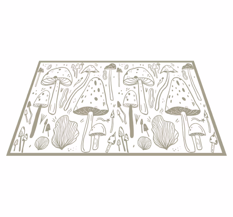 Set de table original Éléments nature champignon - TenStickers