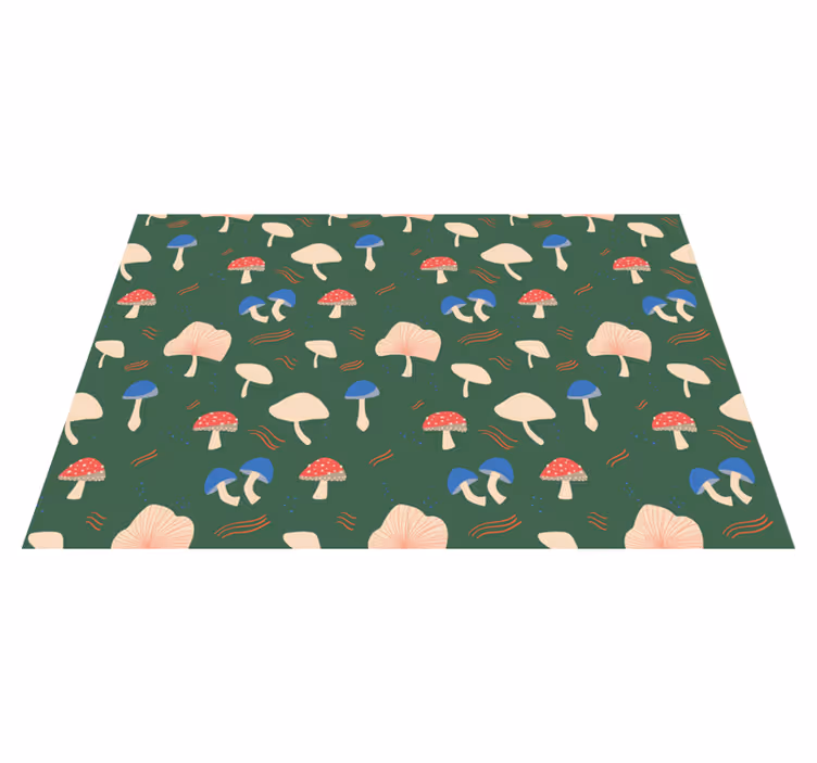 Set de table original imprimé champignon vivant - TenStickers