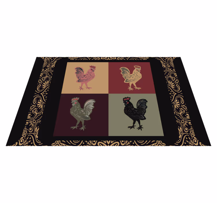 Set de table original motifs de poules vibrants - TenStickers