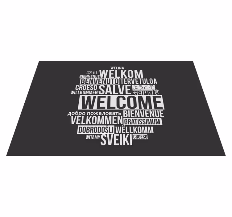Set de table citation design multilingue bienvenue - TenStickers