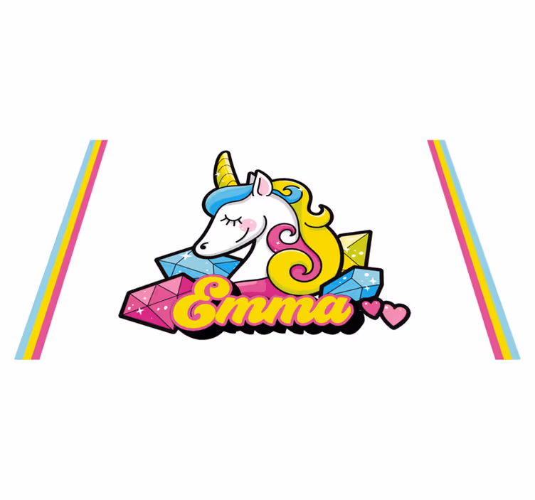 Set de table enfant thème licorne et gemmes - TenStickers