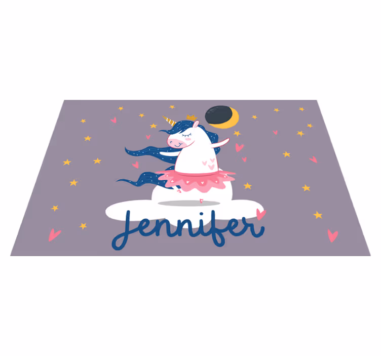 Set de table préom Licorne ballerine sur nuage - TenStickers