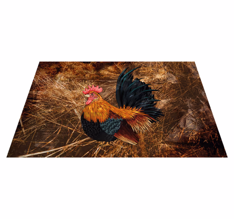 Set de table original avec un coq vibrant - TenStickers