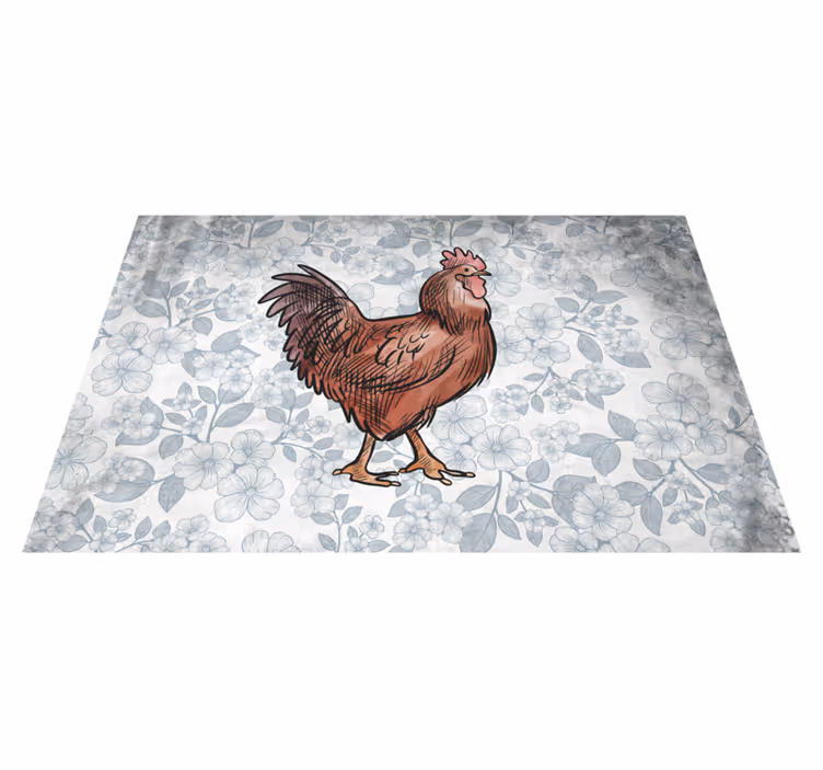 Set de table original illustration de poulet rustique - TenStickers