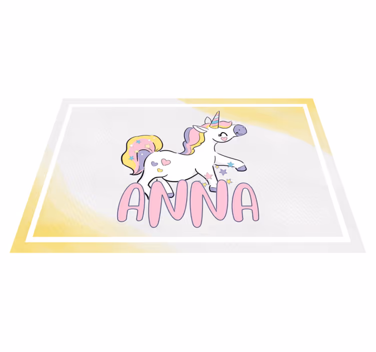 Set de table enfant licorne avec des cœurs - TenStickers