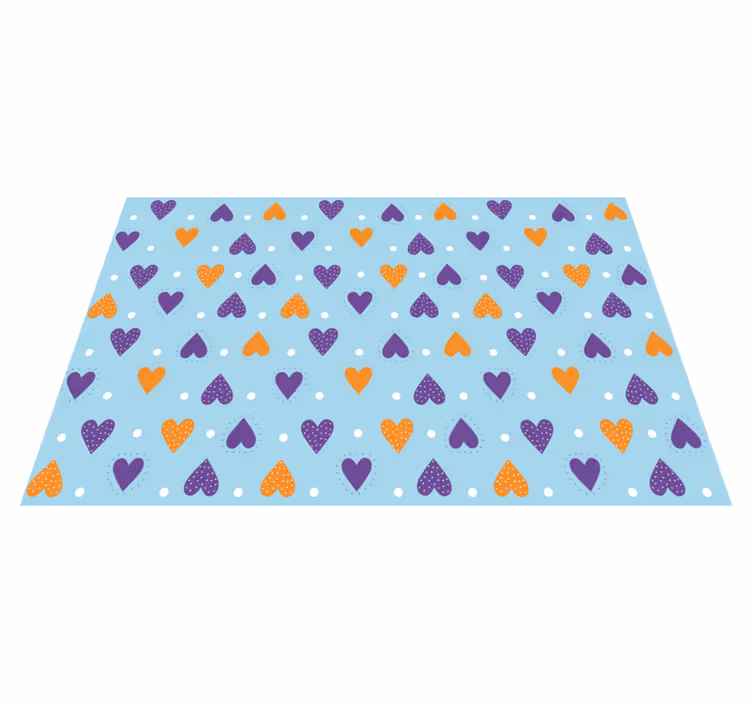 Set de table enfant motifs de cœurs colorés - TenStickers