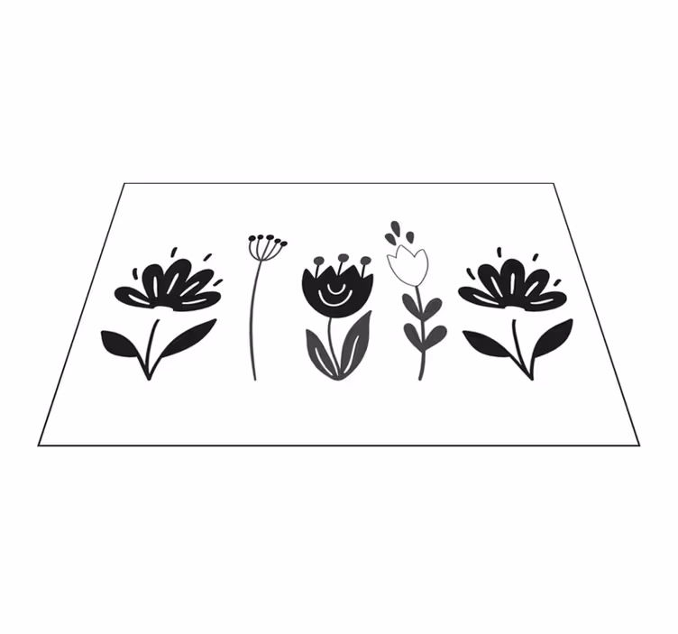 Set de table original art floral en lignes - TenStickers