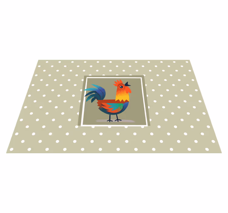 Set de table enfant art du coq coloré - TenStickers