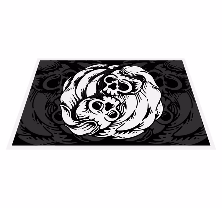 Set de table halloween motif d'Étreinte de crâne - TenStickers