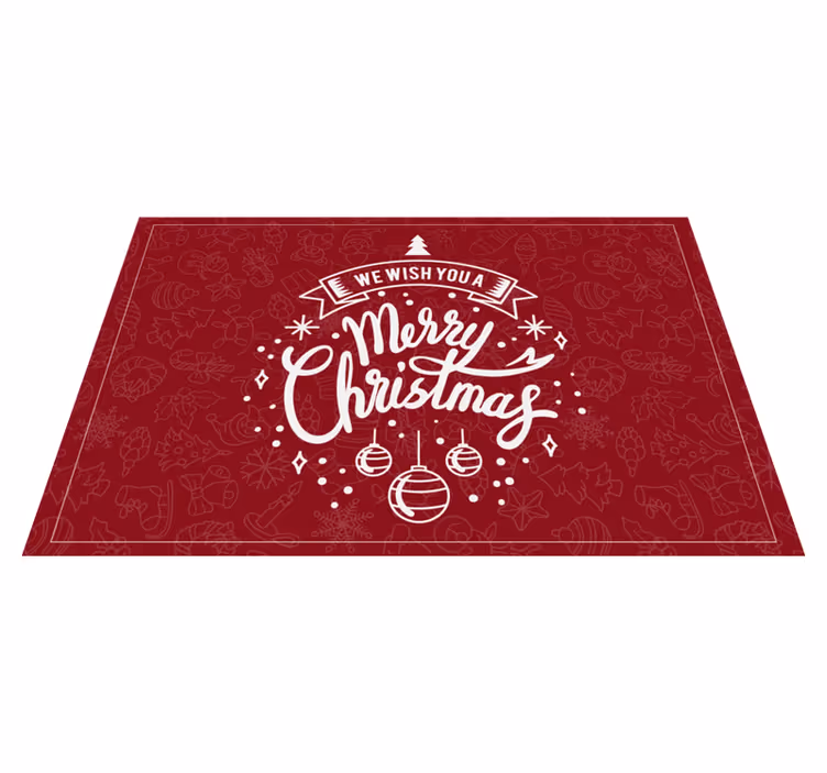 Set de table noël salutations de vacances rouges - TenStickers