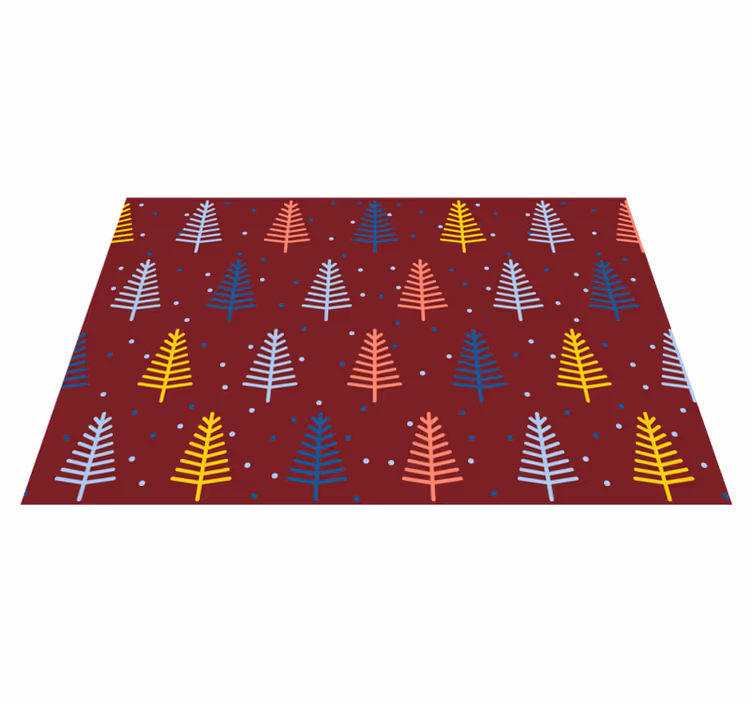 Set de table noël motif d'arbres colorés - TenStickers