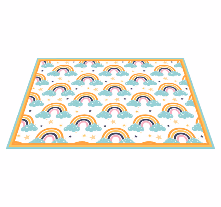 Set de table enfant nuage arc-en-ciel coloré - TenStickers