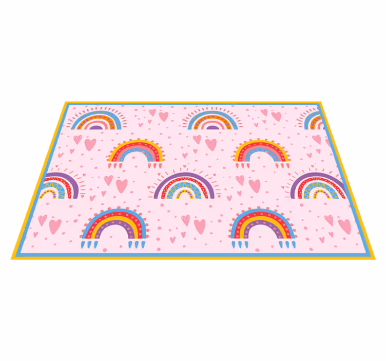 Set de table enfant motifs arc-en-ciel vibrants - TenStickers