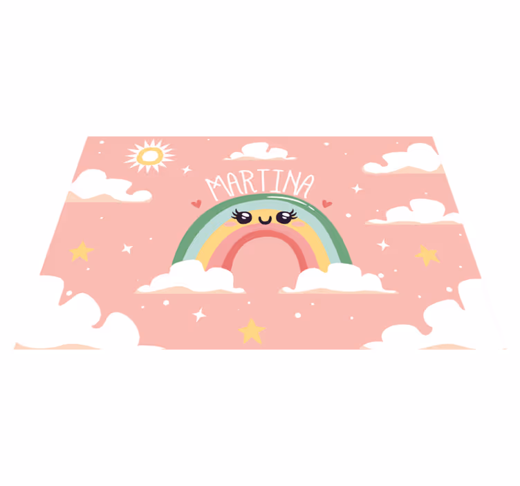 Set de table enfant scène de joyeux arc-en-ciel - TenStickers
