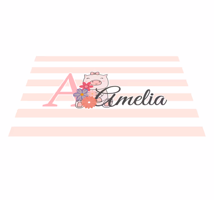 Set de table enfant personnage cochon mignon - TenStickers