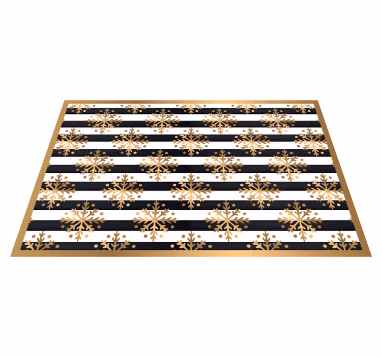 Set de table noël motif flocon d'or - TenStickers