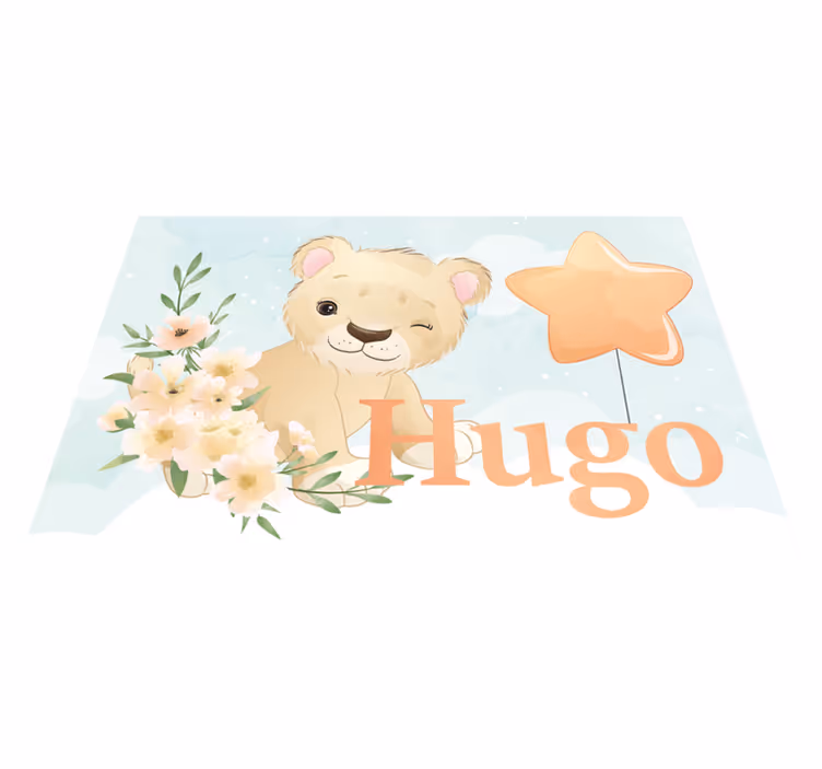 Set de table enfant lion joyeux illustré - TenStickers