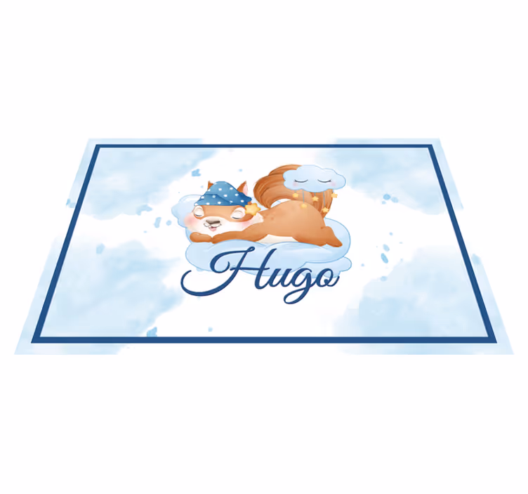 Set de table enfant ecureuil sur un nuage - TenStickers