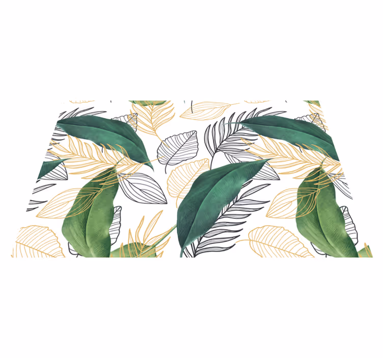 Set de table motifs de feuilles vertes luxuriantes - TenStickers