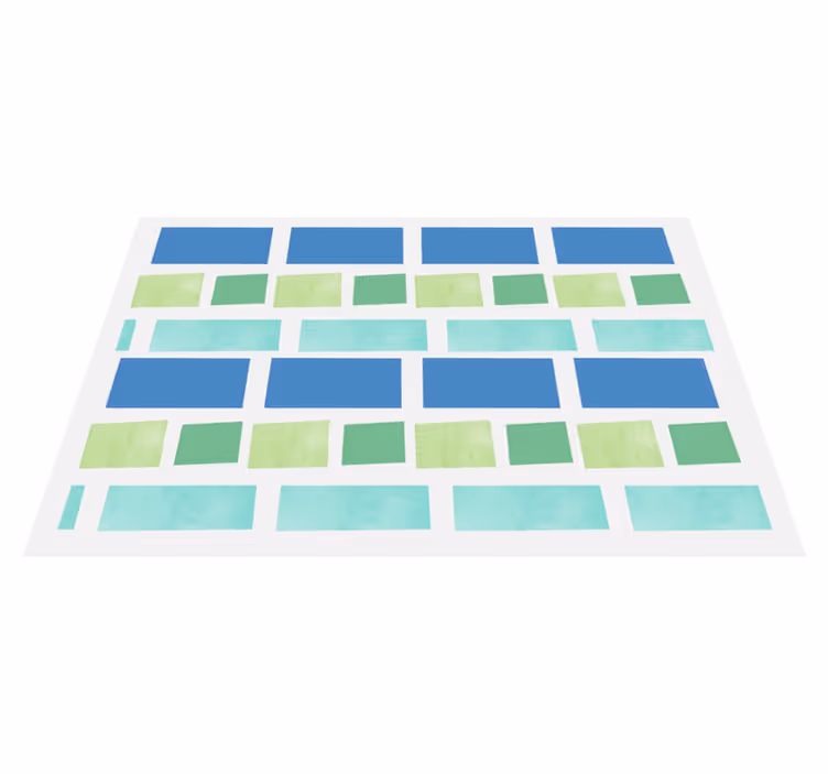 Set de table moderne motif rectangles colorés - TenStickers