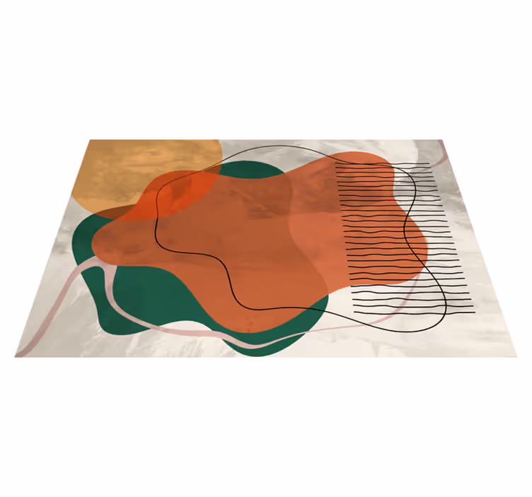 Set de table moderne formes abstraites vibrantes - TenStickers
