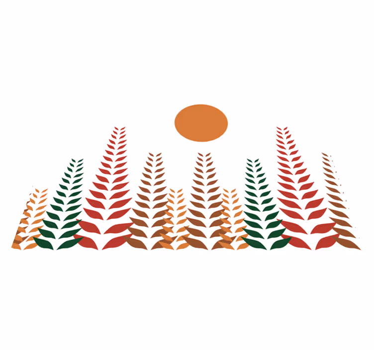 Set de table moderne motif feuilles élégant - TenStickers