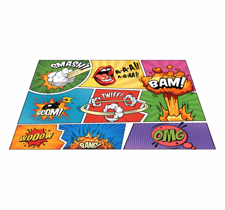 Set de table original bulles de bande dessinée - TenStickers