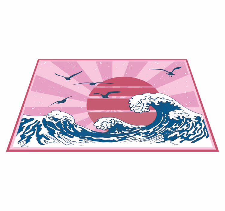Set de table moderne vagues et soleil - TenStickers