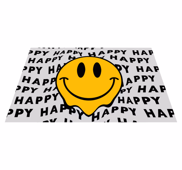 Set de table citation visage souriant heureux - TenStickers