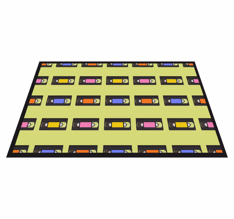 Set de table original motif cassette vidéo coloré - TenStickers