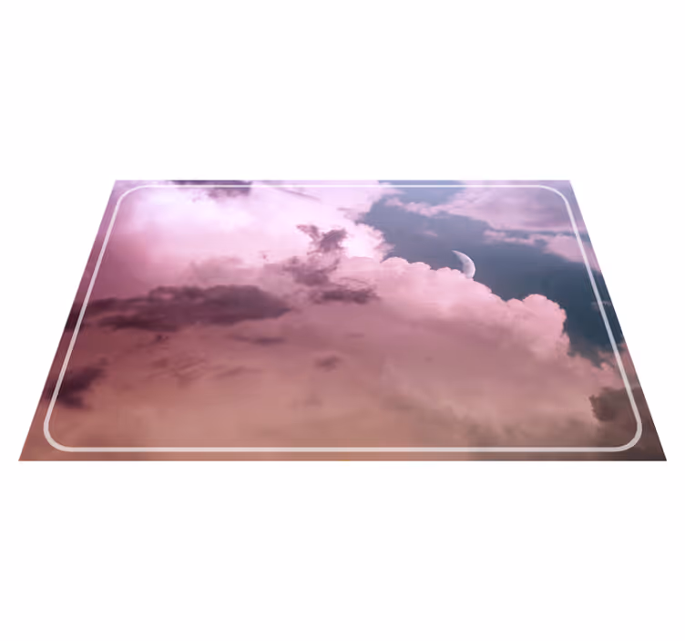 Set de table moderne ciel nuageux et lune - TenStickers