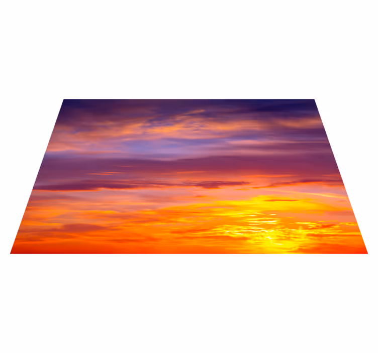 Set de table moderne vue sur le coucher de soleil - TenStickers