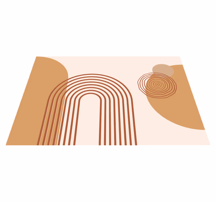 Set de table moderne formes courbes superposées - TenStickers
