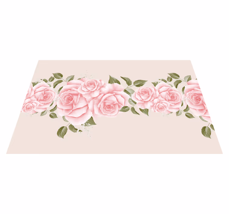 Set de table original arrangement de roses élégantes - TenStickers