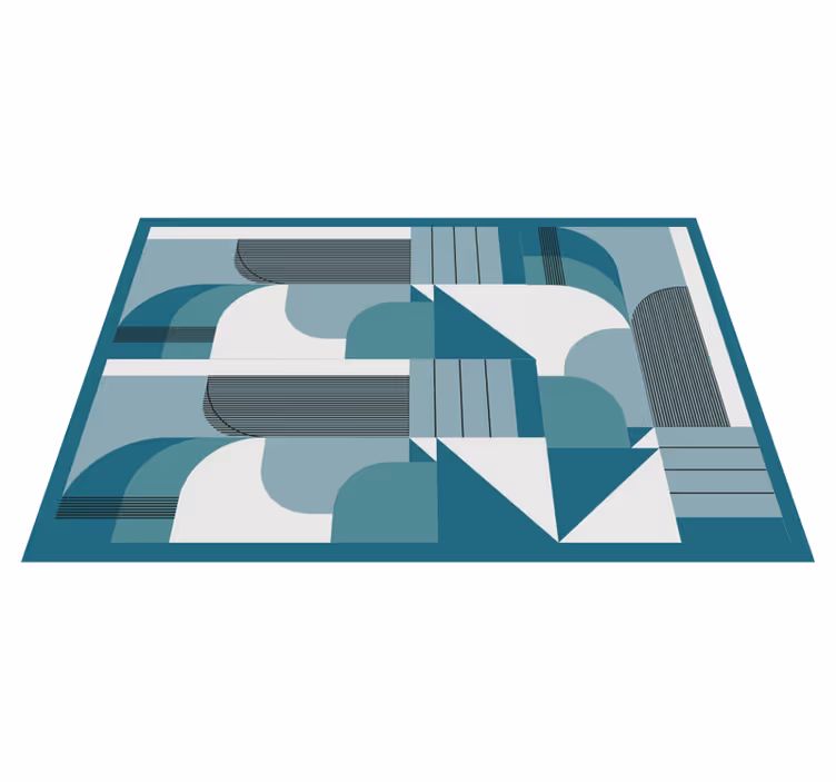 Set de table moderne motifs géométriques teal - TenStickers