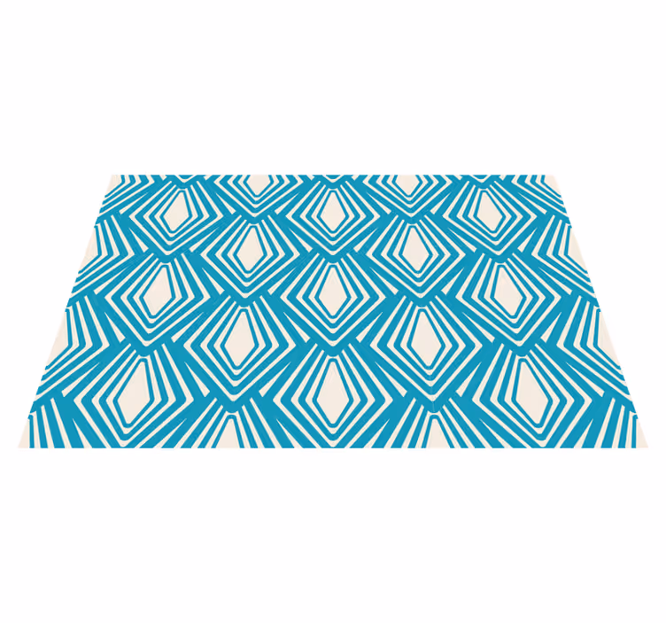 Set de table moderne motif géométrique bleu - TenStickers