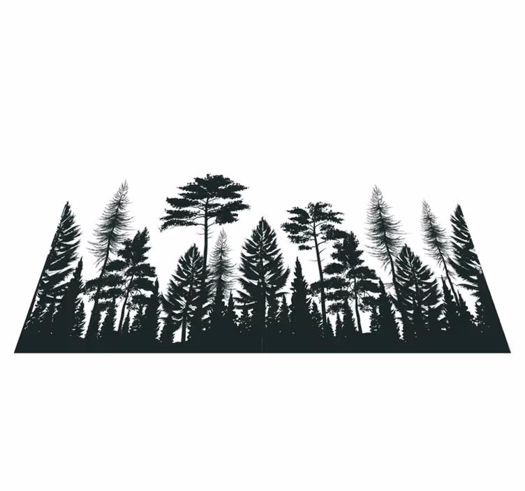 Set de table motif silhouette de forêt - TenStickers