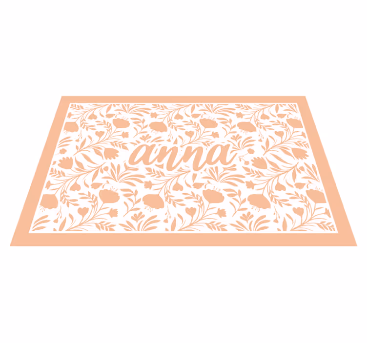 Set de table elegant Feuilles vintage rose - TenStickers