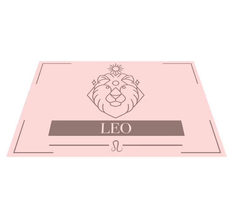 Set de table signe du zodiaque Lion rose - TenStickers