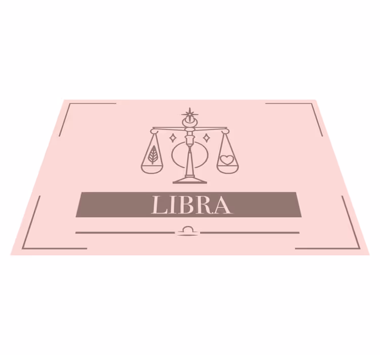 Set de table signe du zodiaque Balance rose - TenStickers