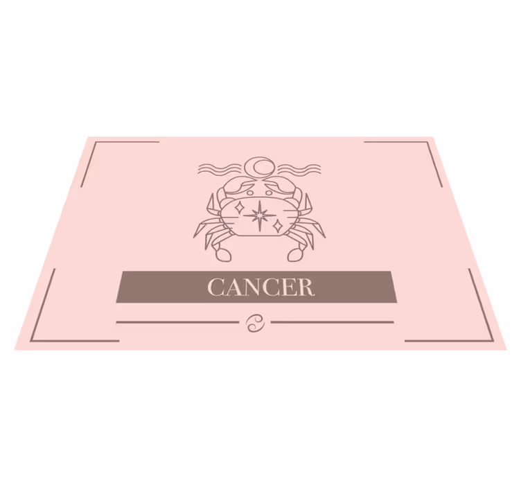 Set de table signe du zodiaque Cancer rose - TenStickers
