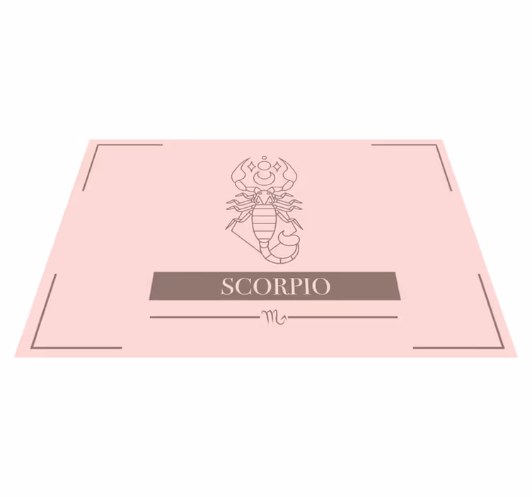 Set de table signe du zodiaque Scorpion rose - TenStickers