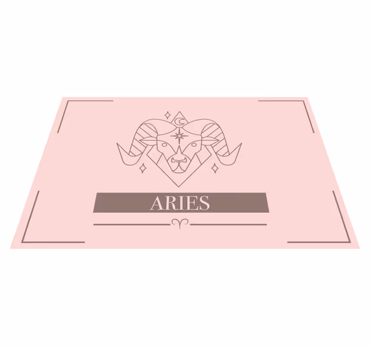 Set de table signe du zodiaque Bélier rose - TenStickers