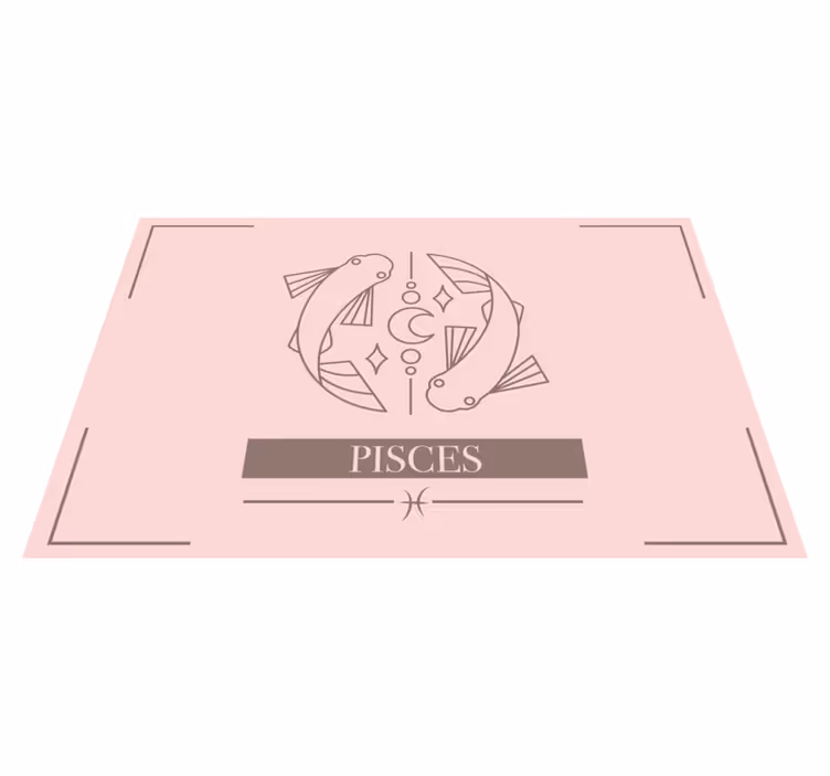 Set de table signe du zodiaque Poisson rose - TenStickers