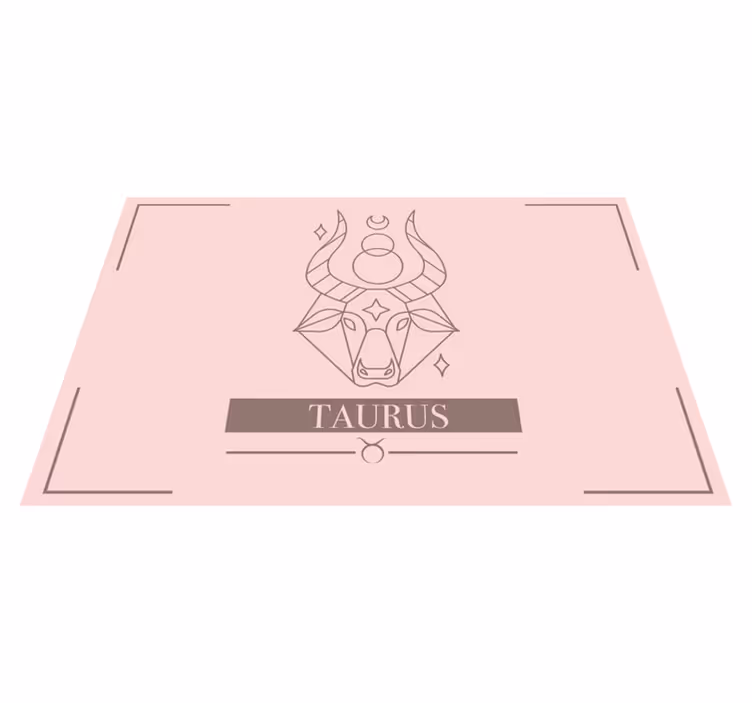 Set de table signe du zodiaque Taureau rose - TenStickers